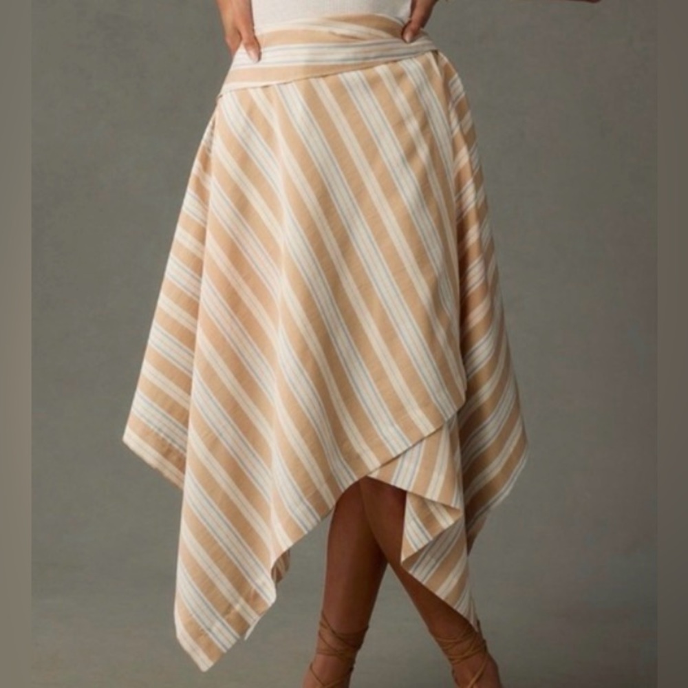 NWT Anthropologie Maeve Asymmetrical Midi Skirt - NWT